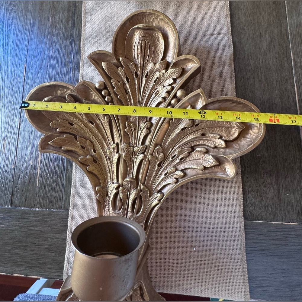 Vintage Homco Gold Decorative Candle Holder - Picture 7 of 8
